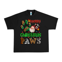 Black merry christmas paws with santa Urban Heavy Tee - AdoDesignShop