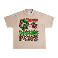 French Oak merry christmas paws with santa Urban Heavy Tee - AdoDesignShop