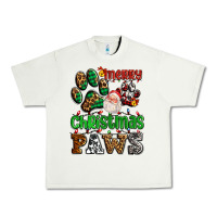 Pistachio merry christmas paws with santa Urban Heavy Tee - AdoDesignShop