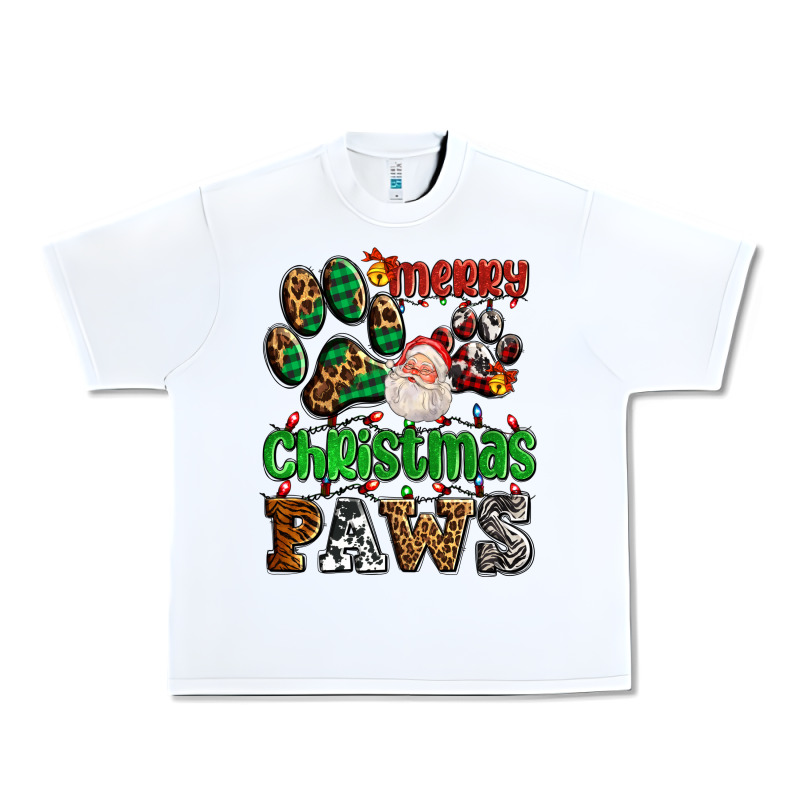 Merry Christmas Paws With Santa Urban Heavy Tee by AdoDesignShop | Teevron