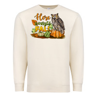 Sandshell Here Comes Fall Owl Premium Sweatshirt - LillyAllenDesigns