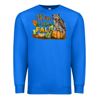 True Royal Here Comes Fall Owl Premium Sweatshirt - LillyAllenDesigns