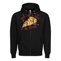 Black you got a pizza my heart Zipper Hoodie - MaliasSmallBusiness