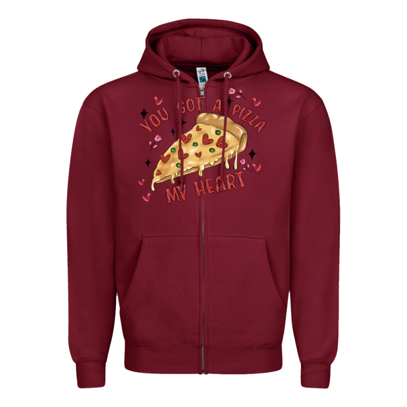 You Got A Pizza My Heart Zipper Hoodie by MaliasSmallBusiness | Teevron