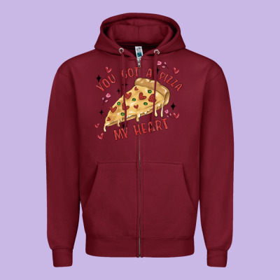 You Got A Pizza My Heart Zipper Hoodie Designed By Maliassmallbusiness