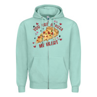 Seafoam you got a pizza my heart Zipper Hoodie - MaliasSmallBusiness