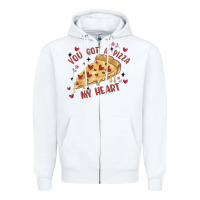 White you got a pizza my heart Zipper Hoodie - MaliasSmallBusiness