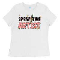 White spray tan artist Ladies Tee - MaliasSmallBusiness