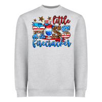 Heather Grey little miss firecracker Heavyweight Sweatshirt - AdoDesignShop