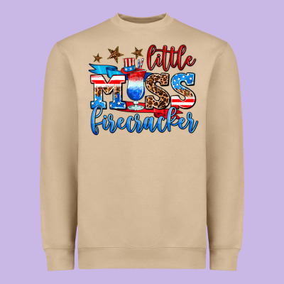 Little Miss Firecracker Heavyweight Sweatshirt Designed By Adodesignshop