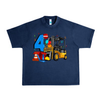 Navy forklift birthday four Urban Heavy Tee - Artiststas