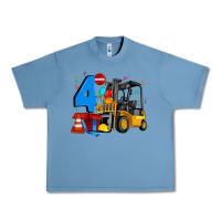 Pebble Blue forklift birthday four Urban Heavy Tee - Artiststas