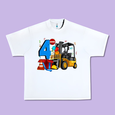 Forklift Birthday Four Urban Heavy Tee Designed By Artiststas