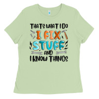 Matcha thats what i do i fix stuff and i know things Ladies Tee - MaliasSmallBusiness