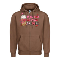 Chestnut v is for valentine venti coffee cup Zipper Hoodie - MaliasSmallBusiness