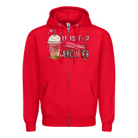 Red v is for valentine venti coffee cup Zipper Hoodie - MaliasSmallBusiness