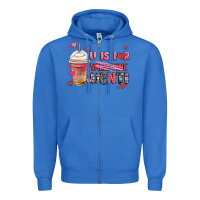 True Royal v is for valentine venti coffee cup Zipper Hoodie - MaliasSmallBusiness