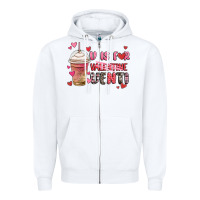 White v is for valentine venti coffee cup Zipper Hoodie - MaliasSmallBusiness