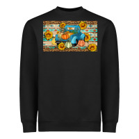 Black Fall truck sunflowers Heavyweight Sweatshirt - Artiststas