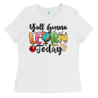 White yall gonna learn today Ladies Tee - MaliasSmallBusiness