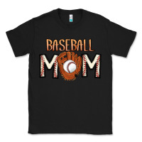 Black Baseball Mom Classic Tee - CowhideDigitalArt
