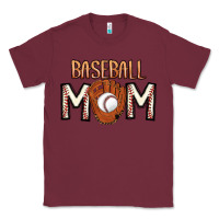Burgundy Baseball Mom Classic Tee - CowhideDigitalArt