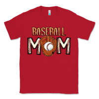 Red Baseball Mom Classic Tee - CowhideDigitalArt
