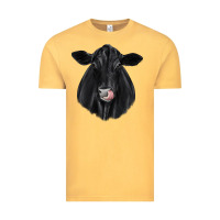 Vintage Mustard black angus Vintage Tee - JahusDesignShop