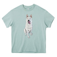 Arona Hand Drawing White Shepherd Heavy Core Tee - RanaPortraitStore