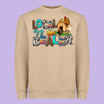 Local Egg Dealer Heavyweight Sweatshirt Designed By Adodesignshop