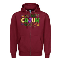 Burgundy got a little cajun in my soul Zipper Hoodie - MaliasSmallBusiness