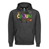 Charcoal Heather got a little cajun in my soul Zipper Hoodie - MaliasSmallBusiness