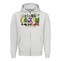 Dove Grey got a little cajun in my soul Zipper Hoodie - MaliasSmallBusiness
