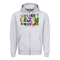 Heather Grey got a little cajun in my soul Zipper Hoodie - MaliasSmallBusiness