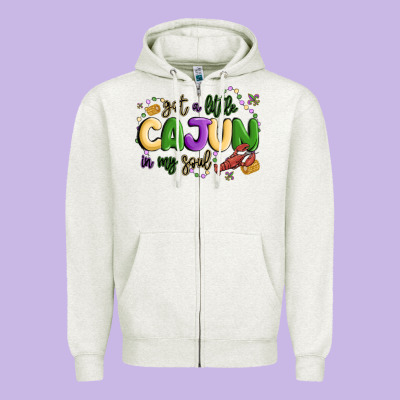 Got A Little Cajun In My Soul Zipper Hoodie Designed By Maliassmallbusiness