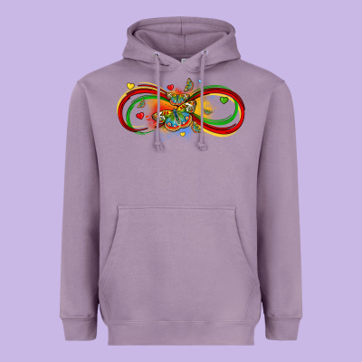 Butterfly Infinity Symbol Autism Heavyweight Hoodie Designed By Lillyallendesigns