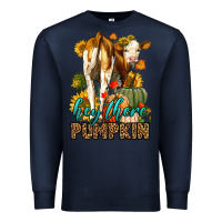 Navy Hey There Pumpkin Fall Premium Sweatshirt - LillyAllenDesigns