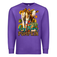 Purple Hey There Pumpkin Fall Premium Sweatshirt - LillyAllenDesigns