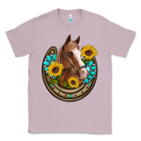 Lilac western horseshoe horse sunflowers gemstone Classic Tee - Artiststas