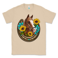 Mushroom western horseshoe horse sunflowers gemstone Classic Tee - Artiststas
