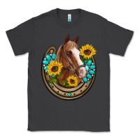 Smoke western horseshoe horse sunflowers gemstone Classic Tee - Artiststas