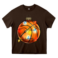Chocolate Brown christmas  baskerball Heavy Core Tee - Zillion Design Studio
