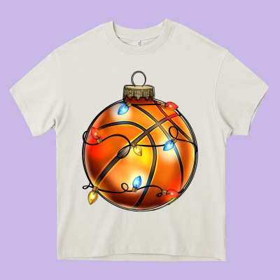 Christmas  Baskerball Heavy Core Tee Designed By Zillion Design Studio