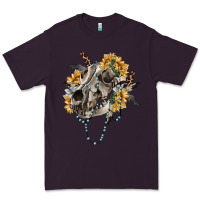 Plum Boho wolf skull Premium Tee - RanaPortraitStore