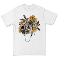 White Boho wolf skull Premium Tee - RanaPortraitStore
