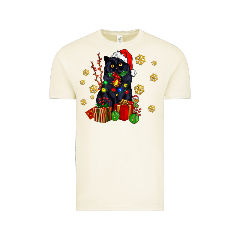Black Cat Meowy Christmas Vintage Tee by AdoDesignShop | Teevron