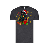 Vintage Black black cat meowy christmas Vintage Tee - AdoDesignShop