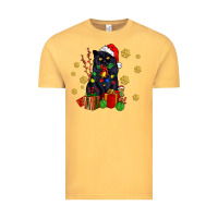 Vintage Mustard black cat meowy christmas Vintage Tee - AdoDesignShop