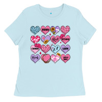 Baby Blue valentines candy hearts Ladies Tee - MaliasSmallBusiness