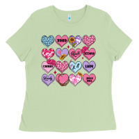Matcha valentines candy hearts Ladies Tee - MaliasSmallBusiness